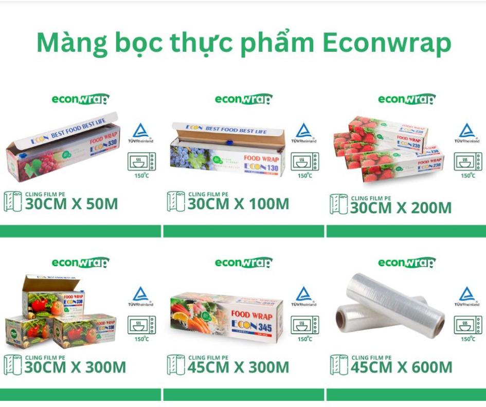 MÀNG BỌC THỰC PHẨM ECONWRAP (FOOD WRAP) - Hình ảnh 2